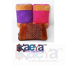 OkaeYa -Set of 3 Electric Hot Water Bag(3 pcs) Heating Gel Pad Fur Velvet with Hand Pocket Pain Relieve